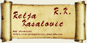 Relja Kasalović vizit kartica